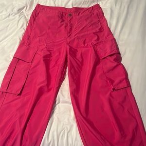 Pink cargo pants